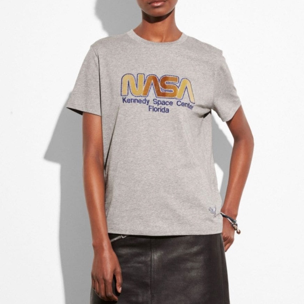 COACH NASA T-SHIRT MEDIUM GREY NEW